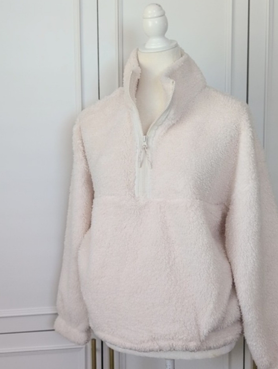 No Boundaries Tops - nwt No Boundaries Cozy Plush Half-Zip Sherpa Pullover - Cream Small